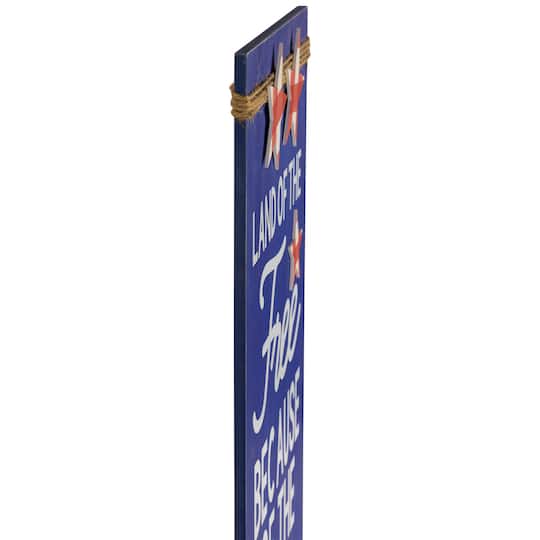 23.5" Patriotic Sentiment Wood Plaque Set